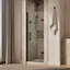 Composed 27-5/8-In28-3/8-In W X 71-1/2-In H Frameless Pivot Shower Door With 3/8-In Crystal Clear Glass And Back-To-Back Vertical Door Pulls-443988596