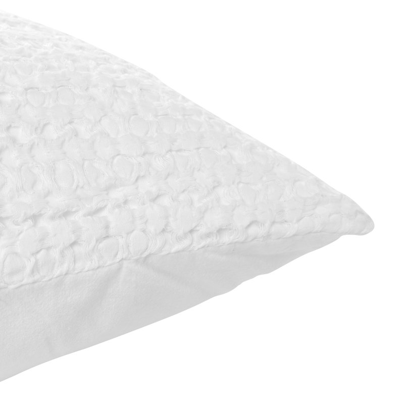 Claire Natural Standard Sham, Euro, White