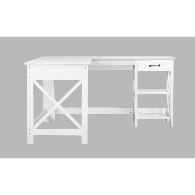 Bureau en L Coble, Blanc