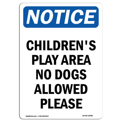 Osha avis - aire de jeu pour enfants interdite aux chiens