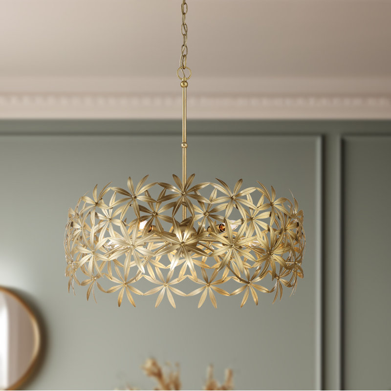 Luminaire suspendu tambour 5 lumières Kialey