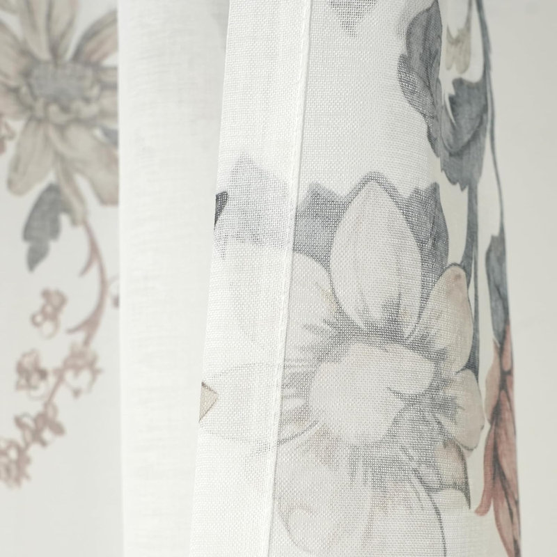 Paire de rideaux transparents Rezki, L 52 po x L 63 po