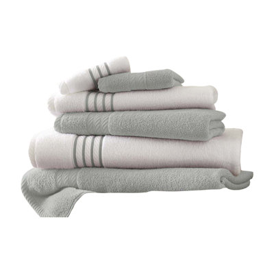 Ensemble de serviettes 6 pièces 100 % coton 