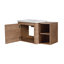 Meuble-lavabo mural 36 po avec lavabo en céramique, tablettes de rangement, 1 porte à fermeture en douceur, emballage kd, contreplaqué, mobilier moderne, finition lisse, contreplaqué rustique 45 poignées inclinées-124480870