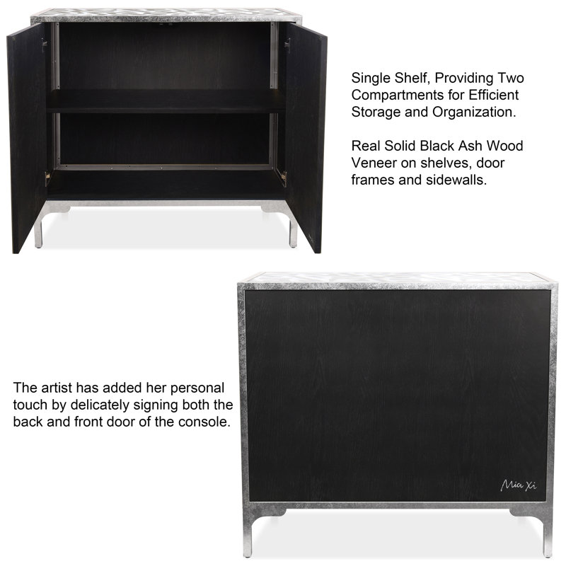 42'' Glass Top Console Table