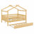 Wooden House Bed With Trundle