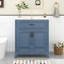 Meuble-lavabo de 30 po avec lavabo en céramique, armoire de rangement en bois massif avec portes à fermeture douce, style rétro