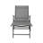 Hughe Outdoor Metal Chaise Lounge, Foldable and Assemble Free Outdoor Lounge Chair with 7-Position Adjustable Backrest, Patio Lounge Chair for Poolside, Dark Gra