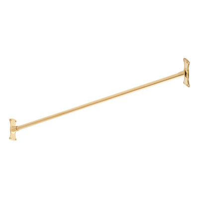 48" Brass Straight Shower Curtain Rod