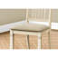 2 chaises de salle à manger de 38 po de hauteur, revêtues de lin beige blanc antique, pour la salle à manger de cuisine, en bois massif, avec coussin de siège rembourré de mousse et 2 pièces, hauteur et apparence, structure en bois,