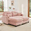 Canapé modulaire modulaire au design flexible et tissu chenille de qualité supérieure, idéal pour un confort personnalisable et une esthétique moderne-116780845