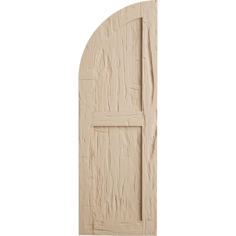 Timberthane deux panneaux plats égaux avec quarts de rideaux en faux arche (par paire), L 15 po, H 44 po