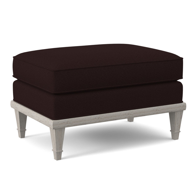 Dublin Upholstered Ottoman, Margaret Mahogany, Bisque