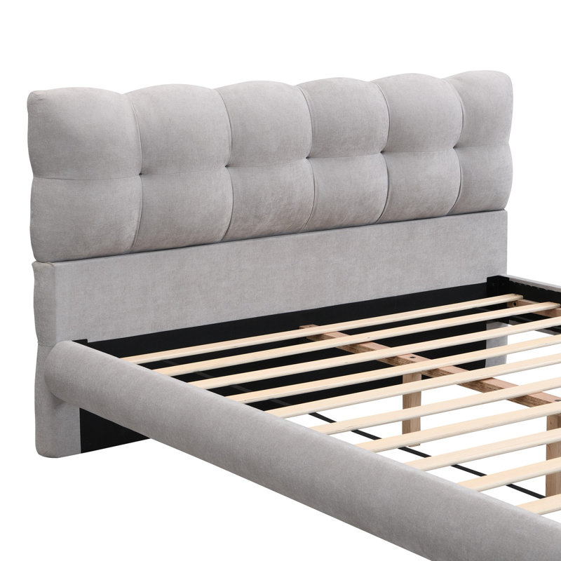 Upholstered Platform Bed Frame, Queen