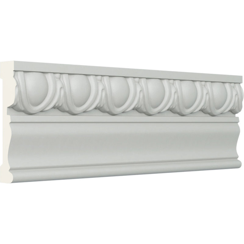 SAMPLE - Endurathane Egg & Dart Chair Rail, 3 1/4"H x 3/4"P x 12"L, (1 5/8"Repeat), Factory Primed