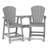 2-Person 26'' Outdoor Tall Adirondack Chairs With Table-1366476286