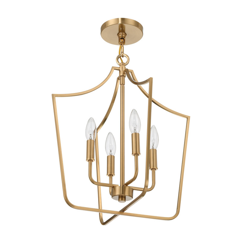 Lustre candélabre en métal 4 lumières Ilvo