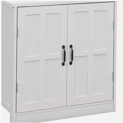 Bathroom washstand, base washstand with adjustable shelves, white
