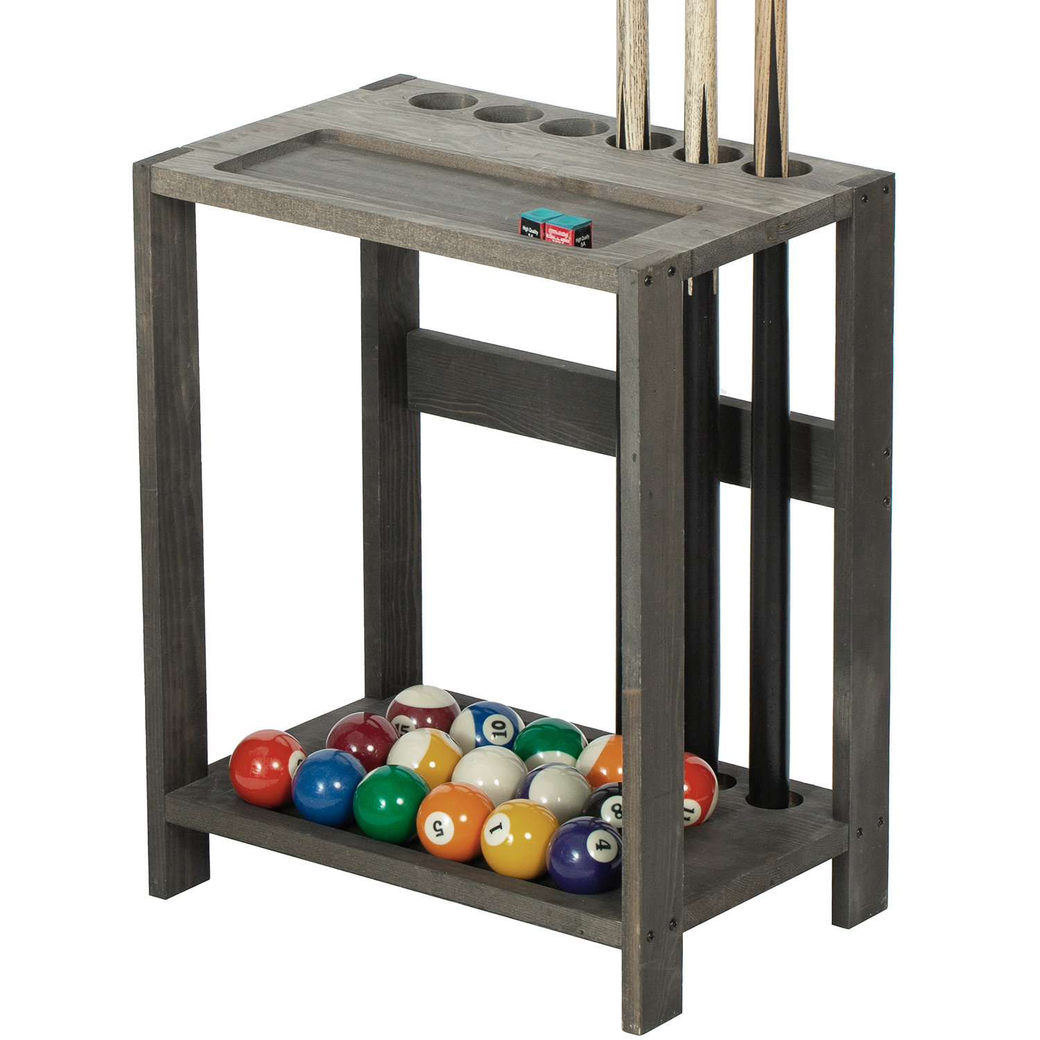 MyGift Solid Wood Floor Pool Cue Rack & Reviews - Wayfair Canada