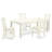 5 Piece Modern Dining Table Set Includes a Rectangle Wooden Table with Butterfly Leaf and 4 Dining Chairs, Linen White-49666889