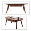 Table basse en bois de style rétro avec tiroirs pour le salon