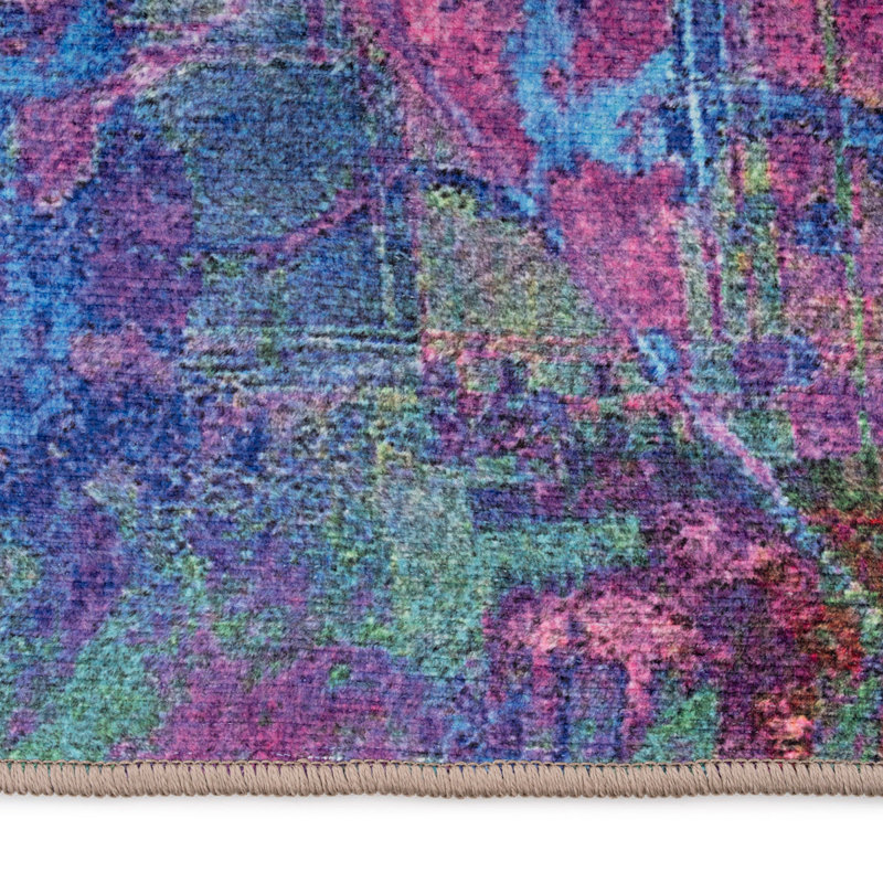 Tayshawna Runner Abstract Cotton Washable Area Rug, 60cm x 240cm