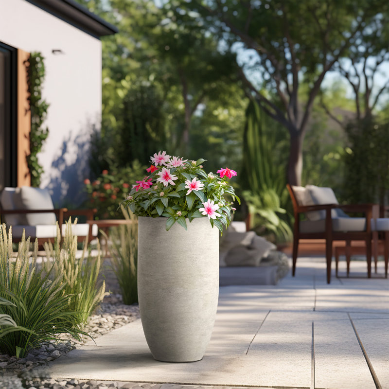 Hellie Handmade Pot Planter, Light Gray