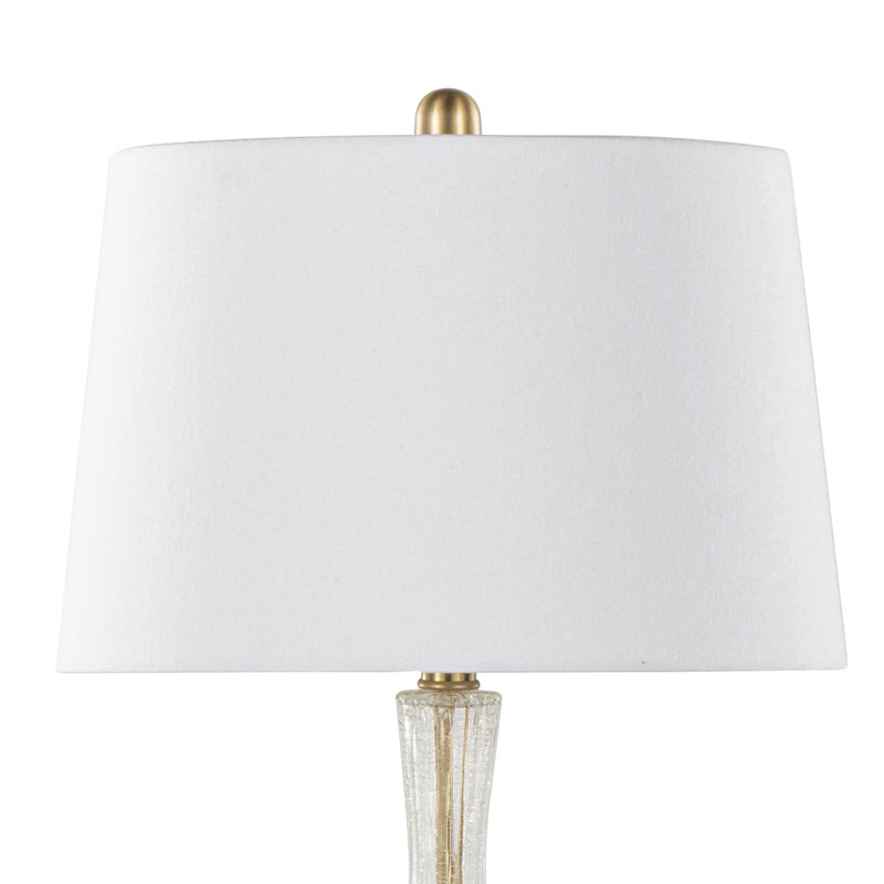Contemporary Glass Table Lamp, Gold