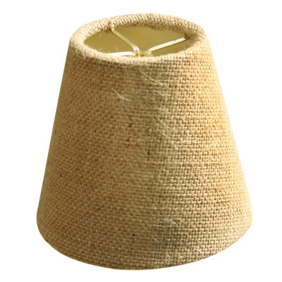 Abat-jour empire en tissu (attache) brun