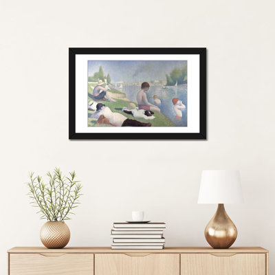 «Bathers at Asnieres 1884» par Georges Seurat, reproduction d'art sur toile