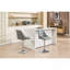 Ensemble de 2 tabourets de bar avec repose-pieds chromé et base pivotante réglable en hauteur-74077372