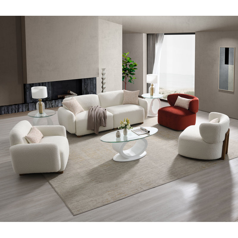 Chaise d'appoint rembourrée avec coussin Faisa