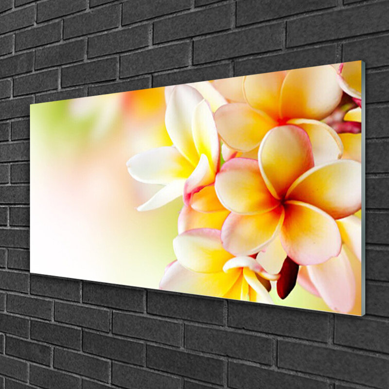 Floral Flowers - Unframed Photograph on Glass