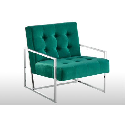 Fauteuil d'appoint en velours 1pc