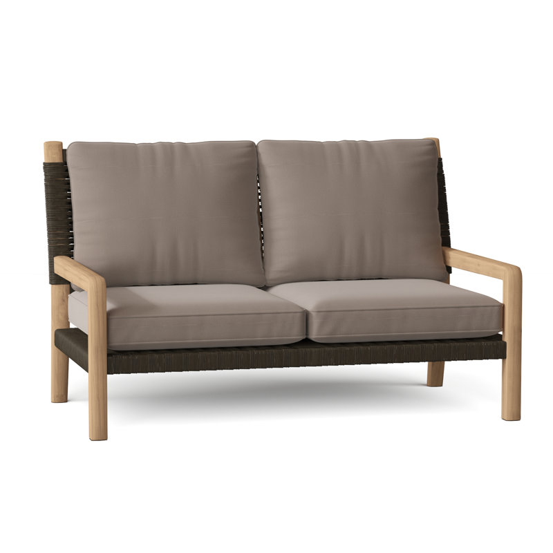 Hudson Outdoor 2 - Seat Loveseat, Hudson Charcoal Lace, Perigold Play Navy