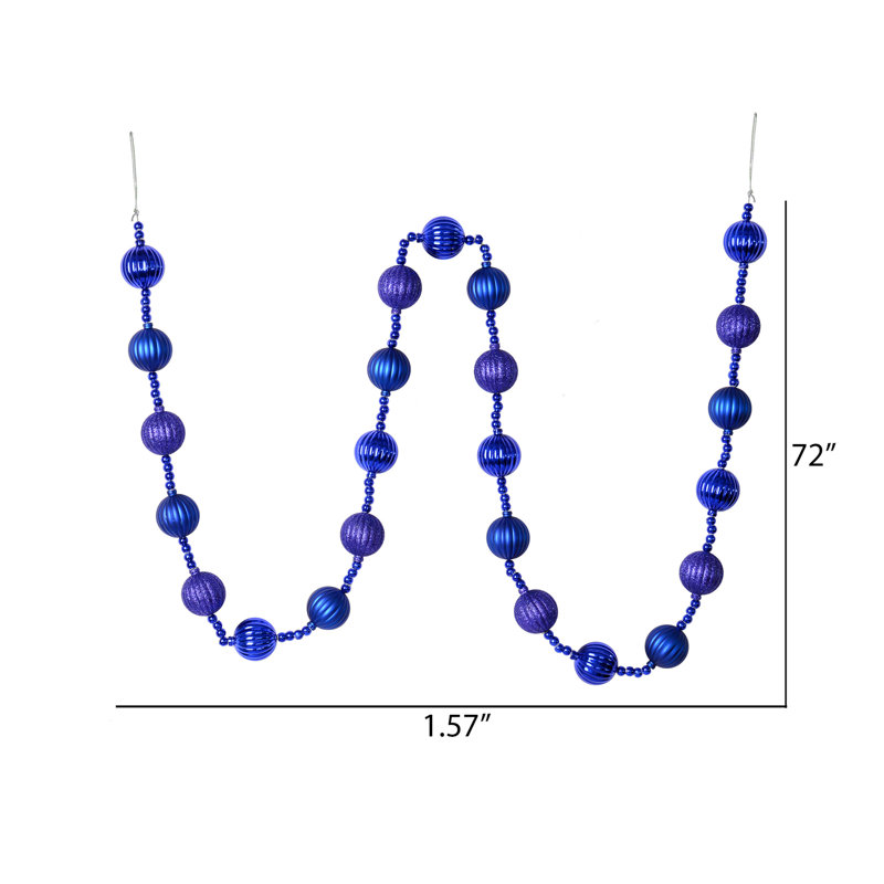 Ornement guirlande 6 ', Bleu cobalt