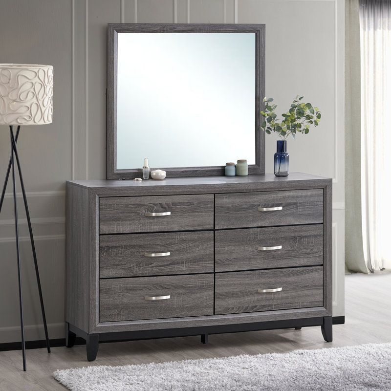 Commode Glasgow G04305-D (miroir non inclus), Gris