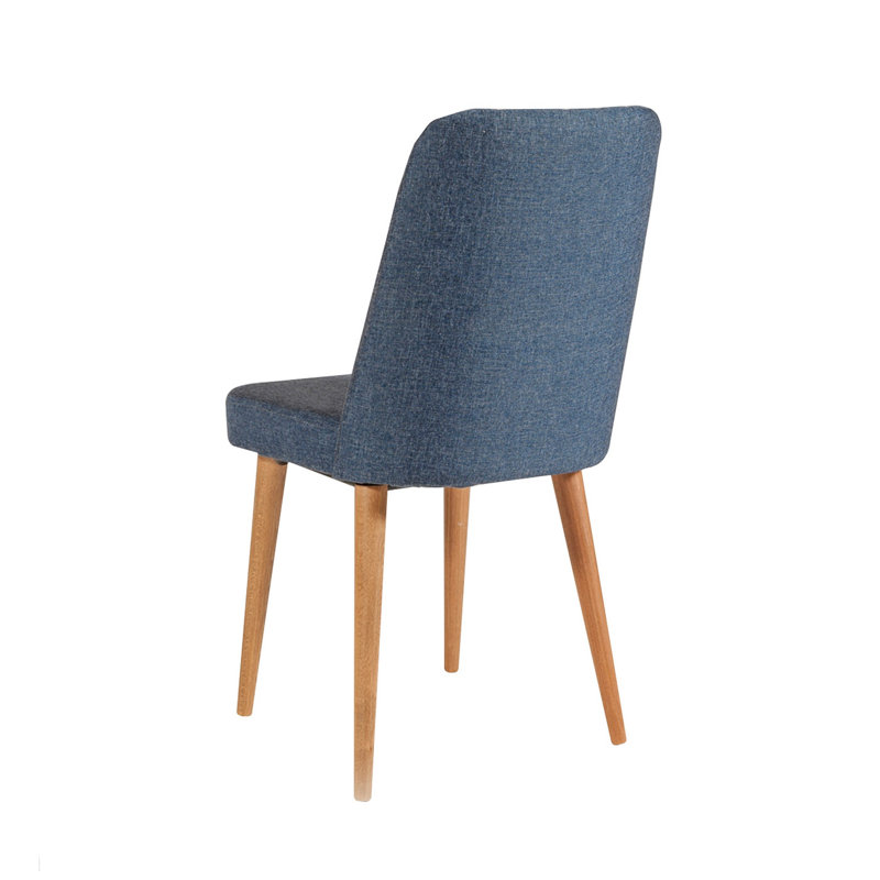 Chaise d'appoint rembourrée en polyuréthane, Bleu, Brun