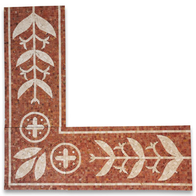 11 in. x 21.7 in. Marble Tile
