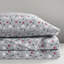 Drap-housse gris 4 pièces pour draps de grand lit 100% flanelle de coton gris-121262429
