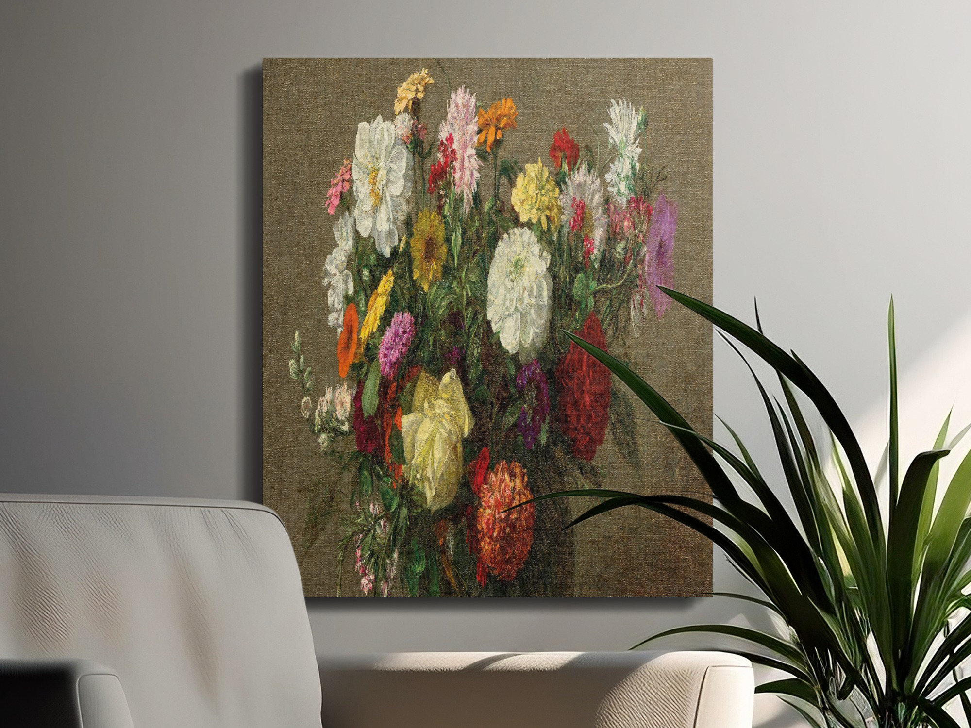 Lark Manor Floral Still Life Canvas Wall Art, Vintage Flower Bouquet ...