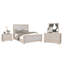 Kizie 5Pc Queen Bedroom Set With 2 Nightstands, Tawny Brown, Grey