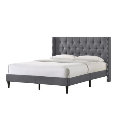Aileen Upholstered Wingback Bed