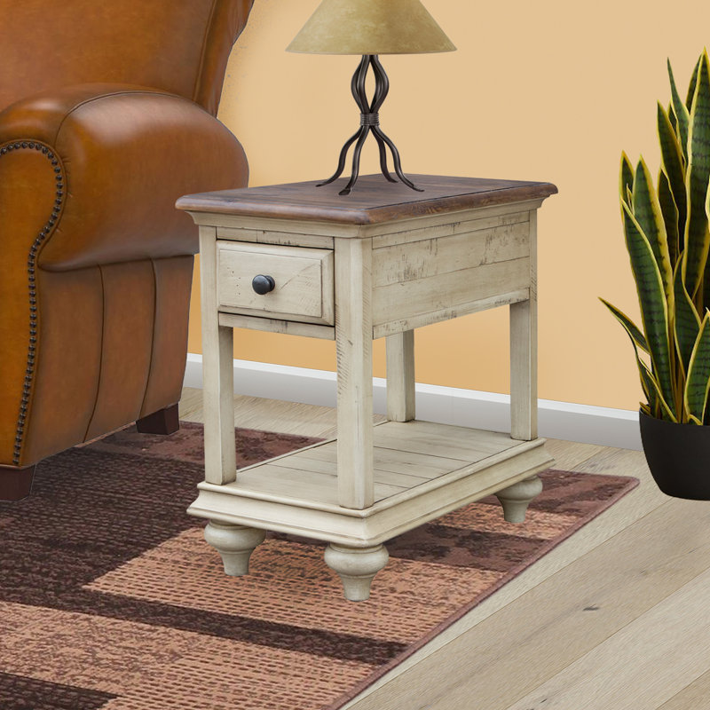 Heckson Solid Wood End Table