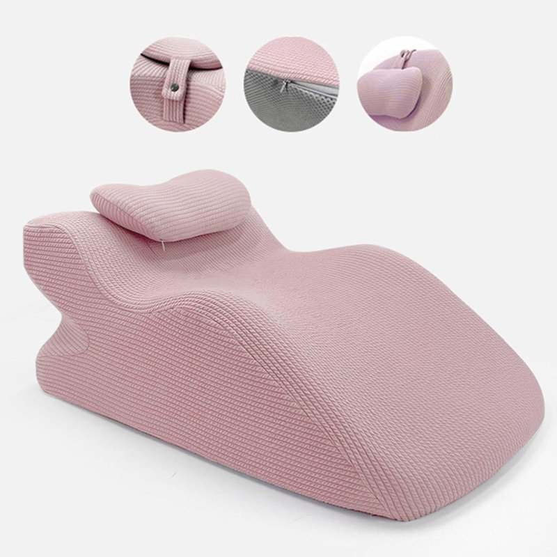 Coussin ergonomique pour adulte en mousse viscoélastique, Rose