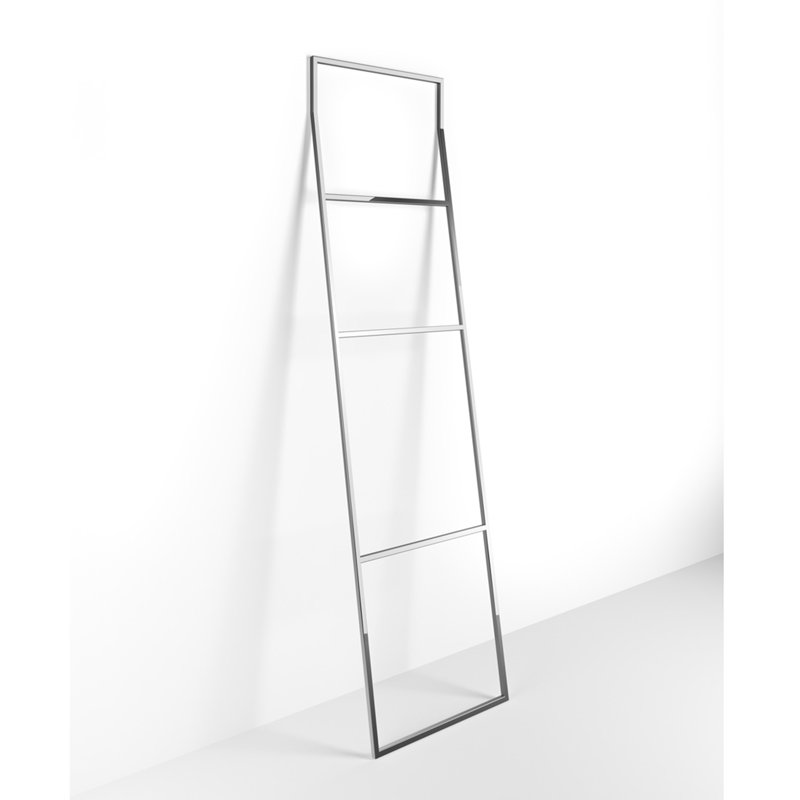Gerla Floor Mounted Towel Stand, Polished Stainless Steel