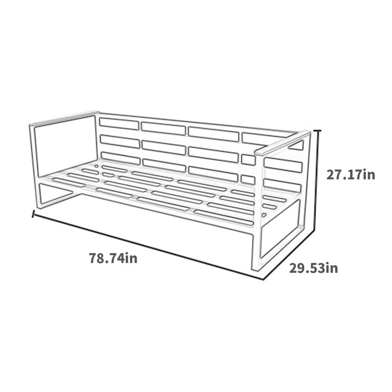 Lenus 78.74'' Wide Rectangle Aluminum Patio Sofa with Cushions