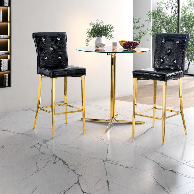 Ensemble de table de salle à manger (doit inclure la table et la chaise), ensemble de cuisine moderne en verre et métal