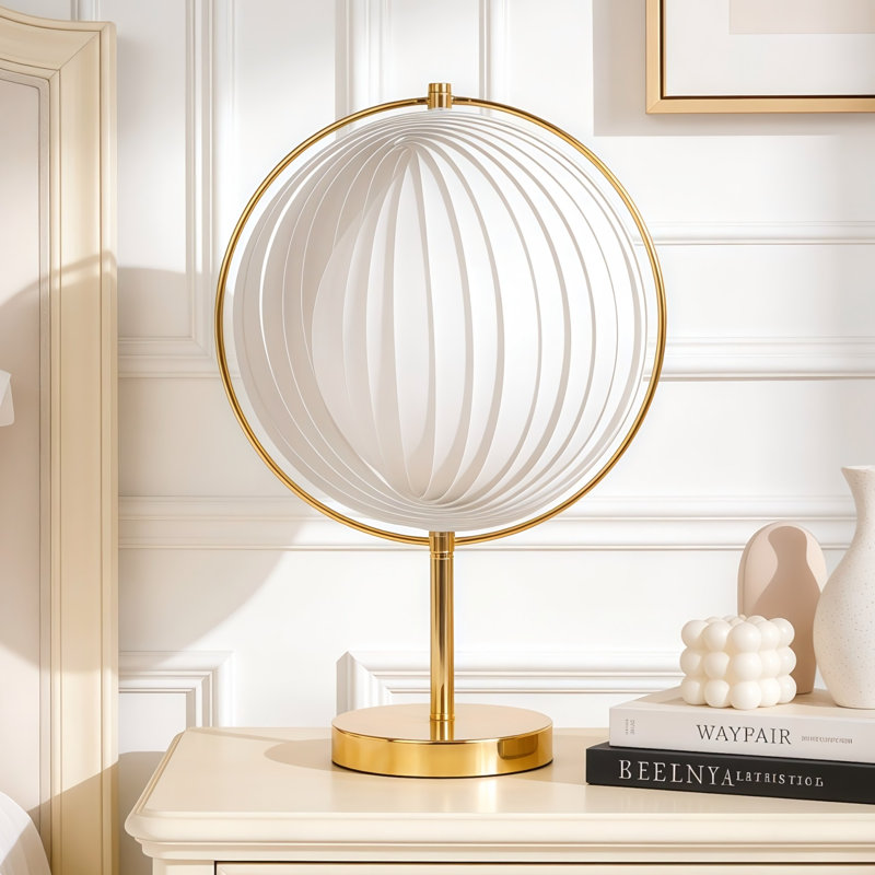 Lampe de table 17,72 po en acrylique déformable, interrupteur à cordon (lumière E26 3 couleurs incluse)