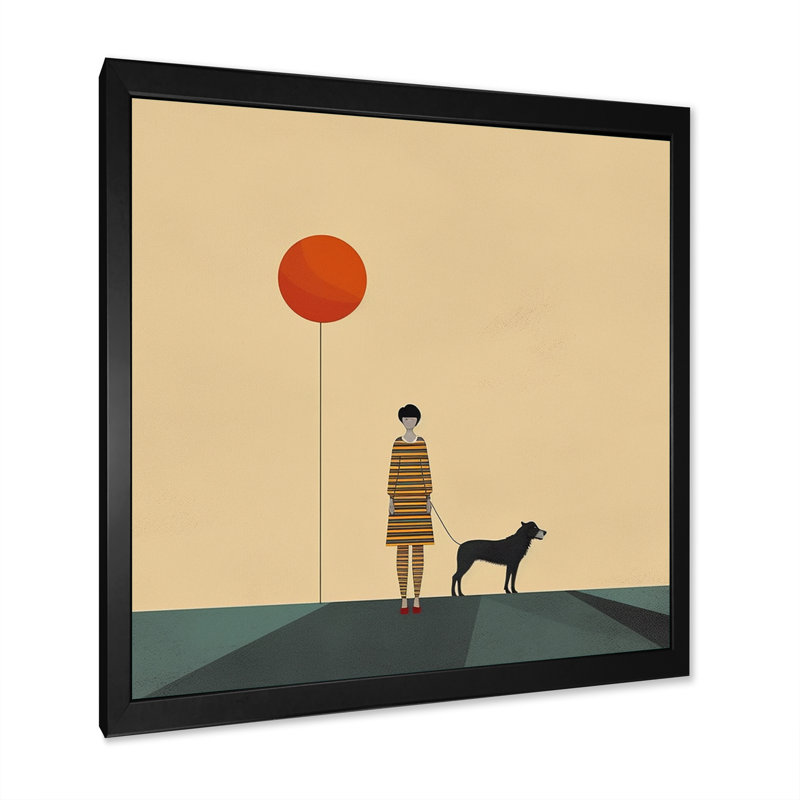 Minimalisme solidaire paysage V - impression, Cadre photo noir, H 16 po x l 16 po x P 1 po